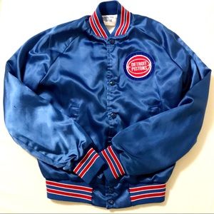 Vintage CHALKLINE NBA Detroit Pistons Satin Jacket